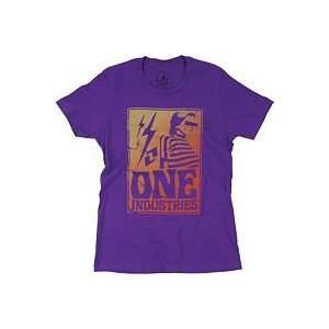  ONE INDUSTRIES WOMENS HYSTERIC T SHIRT (LARGE) (GRAPE APE 