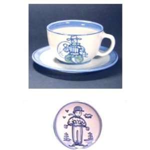  Giant Cup & Saucer, Skier Legs Together Pattern: Home 