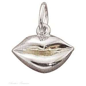  Sterling Silver Lips Charm: Arts, Crafts & Sewing