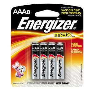  Energizer 8 Pack AAA Alkaline Batteries E92SMP8T 