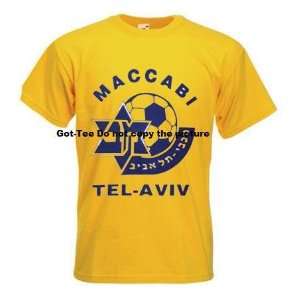  Maccabi Tel Aviv Soccer T shirt Hebrew Shirt Israel Tee 