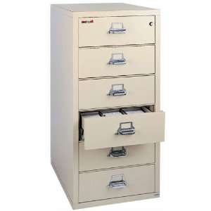  Fireproof Card and Check File Six Drawers Black Office 