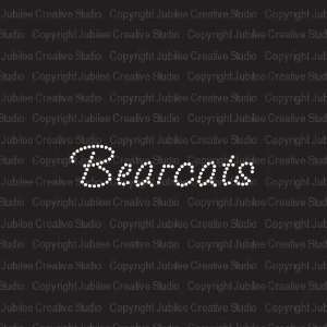  Bearcats Iron On Rhinestone Crystal T shirt Transfer Arts 