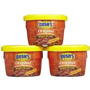 Bushs Original Baked Beans Microwavable Cup, 7.5 oz, 3 pk:  