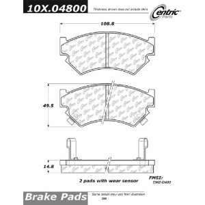 Centric Parts, 102.04800, CTek Brake Pads Automotive
