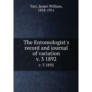  The Entomologists record and journal of variation. v. 3 