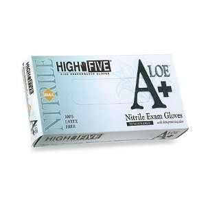 High Five A+ Aloe Nitrile Gloves, Medium, 100/bx:  