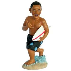  Barack Obama with Surfboard 6 inch Dashboard Doll: Toys 