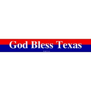  God Bless Texas Bumper Sticker: Automotive