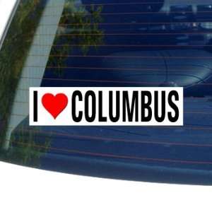  I Love Heart COLUMBUS   Ohio Window Bumper Sticker 
