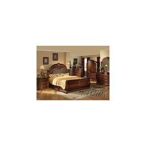   Piece Brown Cherry Finish Bedroom Set by Acme   10310: Home & Kitchen