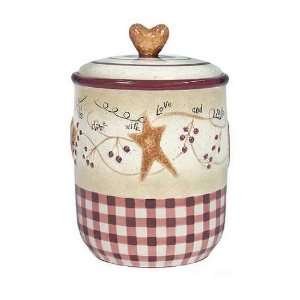  Hearts and Stars Medium Canister: Kitchen & Dining