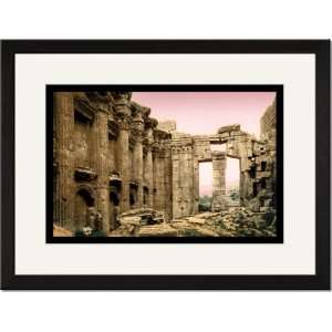 Black Framed/Matted Print 17x23, Temple of Jupiter:  Home 