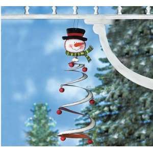  Jingle Bell Snowman Outdoor Mobile Yard Garden Decor: Home 