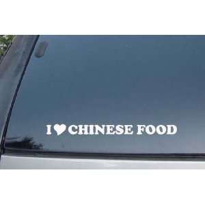  I Love Chinese Food Vinyl Decal Stickers 