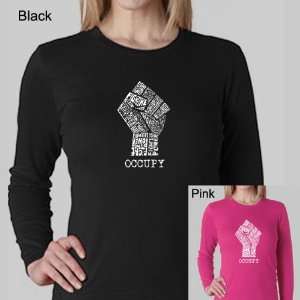  Womens PINK Occupy Wall Street Long Sleeve Shirt Small 