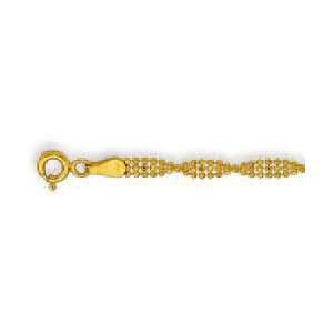   Yellow 2.9 mm Twisted Bead Link Anklet   10 Inch   JewelryWeb: Jewelry