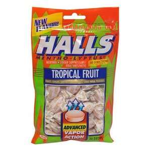  Halls Mentho Lyptus Drops, Tropical Fruit   30 ea: Health 