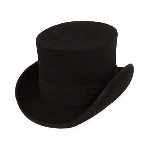 Wool Felt Top Hat in Black Size 8 12 Years Baby