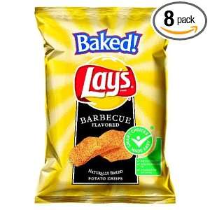Lays Baked Chips, Barbecue, 4.25 Ounce Bags (Pack of 8):  