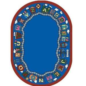 Joy Carpets 1429 DD Oval Reading Train Rug 7 ft 8 inches 