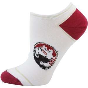   Seminoles (FSU) Ladies White No Show Ankle Socks