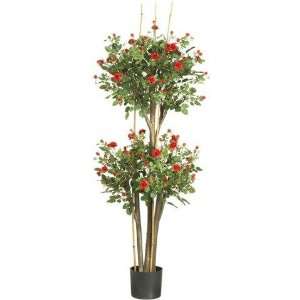  Exclusive By Nearly Natural 5 Ft Mini Rose Silk Tree: Home 