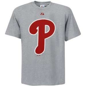   Philadelphia Phillies Ash Official Logo T shirt: Sports & Outdoors