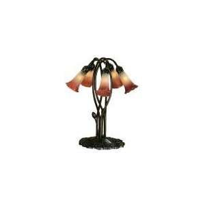   Lilies Five Light Table Lamp 16.5 H Meyda 16012: Home Improvement