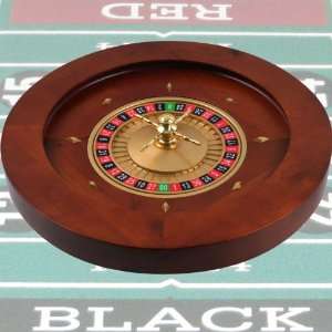   Best Quality Deluxe Wooden Roulette Wheel   19.5 inch 