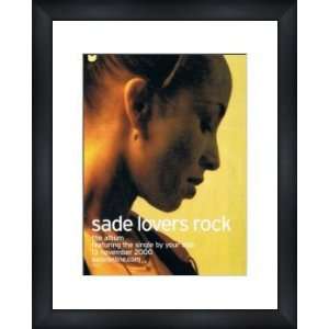  SADE Lovers Rock   Custom Framed Original Ad   Framed 