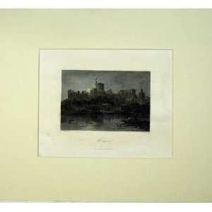  Hand Coloured View Windsor Castle Moonlight Cadell: Home 