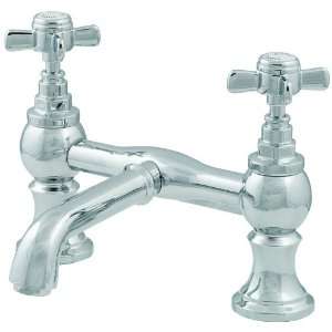   Deck Mounted Roman Tub Filler Faucet with Metal Cros: Home Improvement
