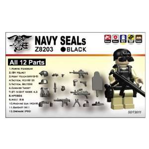  Navy Seals Gear Pack in Black (12 Pieces)   LEGO 