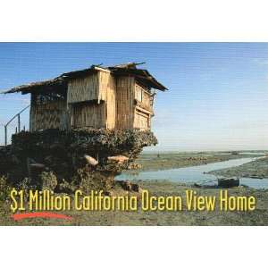  $1 MILLION CALIFORNIA OCEAN VIEW HOME POSTCARD CAL1351 