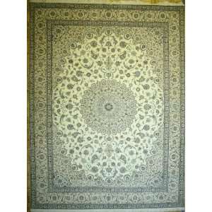    10x13 Hand Knotted Nain Persian Rug   101x134: Home & Kitchen