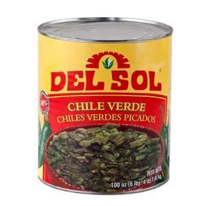Del Sol Diced Green Chile Peppers 6: Grocery & Gourmet Food