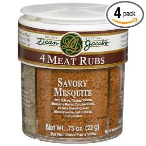 Dean Jacobs 4 Meat Rubs, 2.61 Ounce Regular Jars (Pack of 4):  
