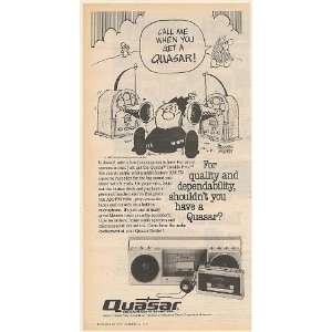  1983 Quasar Radio Cassette Russell Myers Broom Hilda Print 