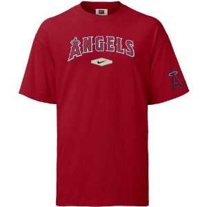  Nike Anaheim Angels Red Youth Practice V T shirt: Sports 