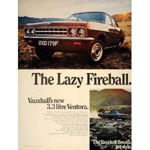 1968 Ad Vauxhall 3.3 Litre Ventora British Automobile   Original Print 