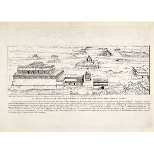 1923 Print Chichen Itza Maya Yucatan Peninsula Ancient Temple Mexico 