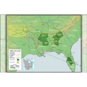  Trail of Tears Map   24x36 Poster 