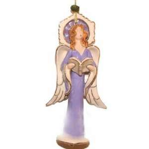  Purple Hallowed Angel Ornament   Clayworks Blue Sky 2006 
