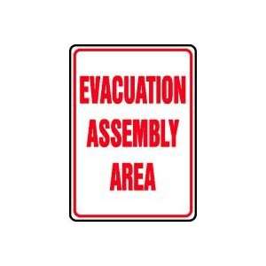  EVACUATION ASSEMBLY AREA Sign   24 x 18 Dura Fiberglass 
