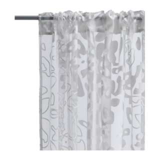 OFELIA BLAD Pair of curtains, white, white Length: 98  Width: 57 