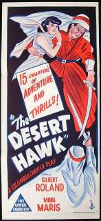 THE DESERT HAWK 44 Gilbert Roland Serial orig. daybill  