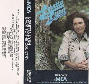 Back To The Country!   Loretta Lynn (Cassette 1975) NM  
