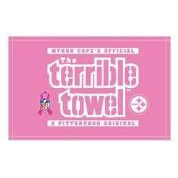 Pittsburgh Steelers Pink Breast Cancer Terrible Towel Steelers Logo 