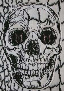MONARCHY Mens Crackle Skull Hoodie sweatshirt NEW L  